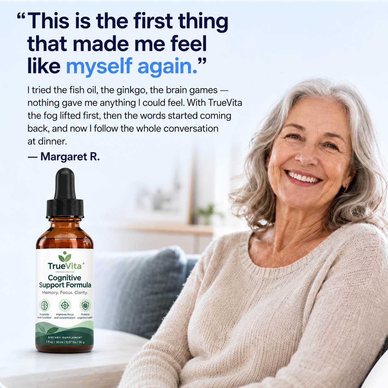 Margaret R. testimonial: This is the first thing that made me feel like myself again